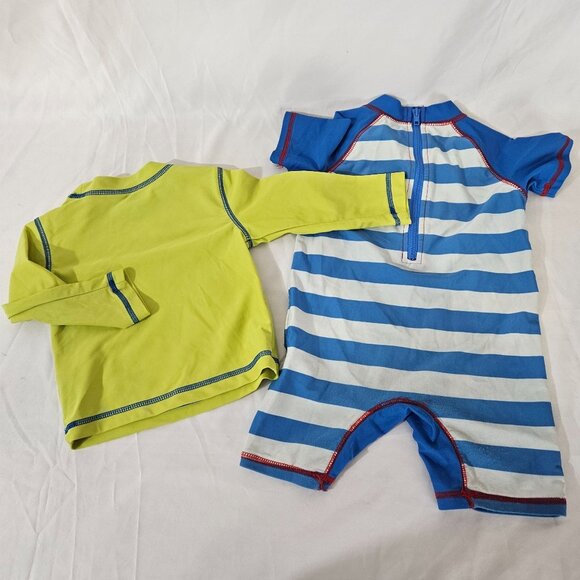 Little Me Baby Boy Swimwear Set 12M & 24M Turtle & Crab Rash Guard & Swimsuit - Picture 6 of 9